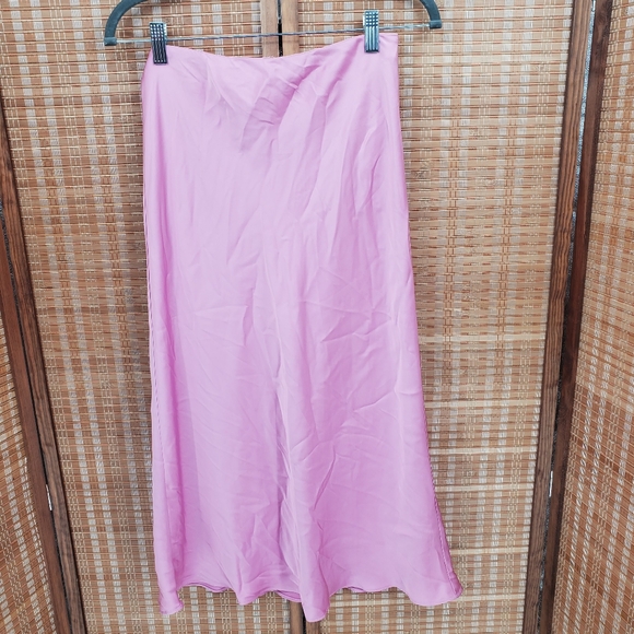 Lucy Paris Dresses & Skirts - ♤ Lucy Paris Pink Satin Midi Slip Skirt Size Small NWT